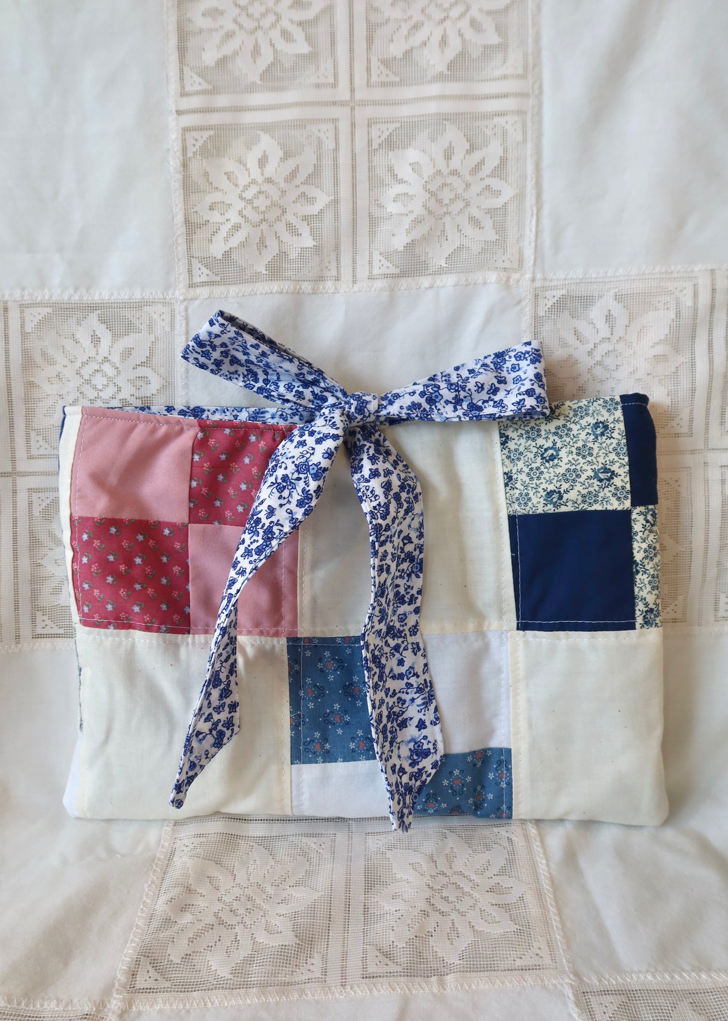 Blue Patchwork Bible Sleeve