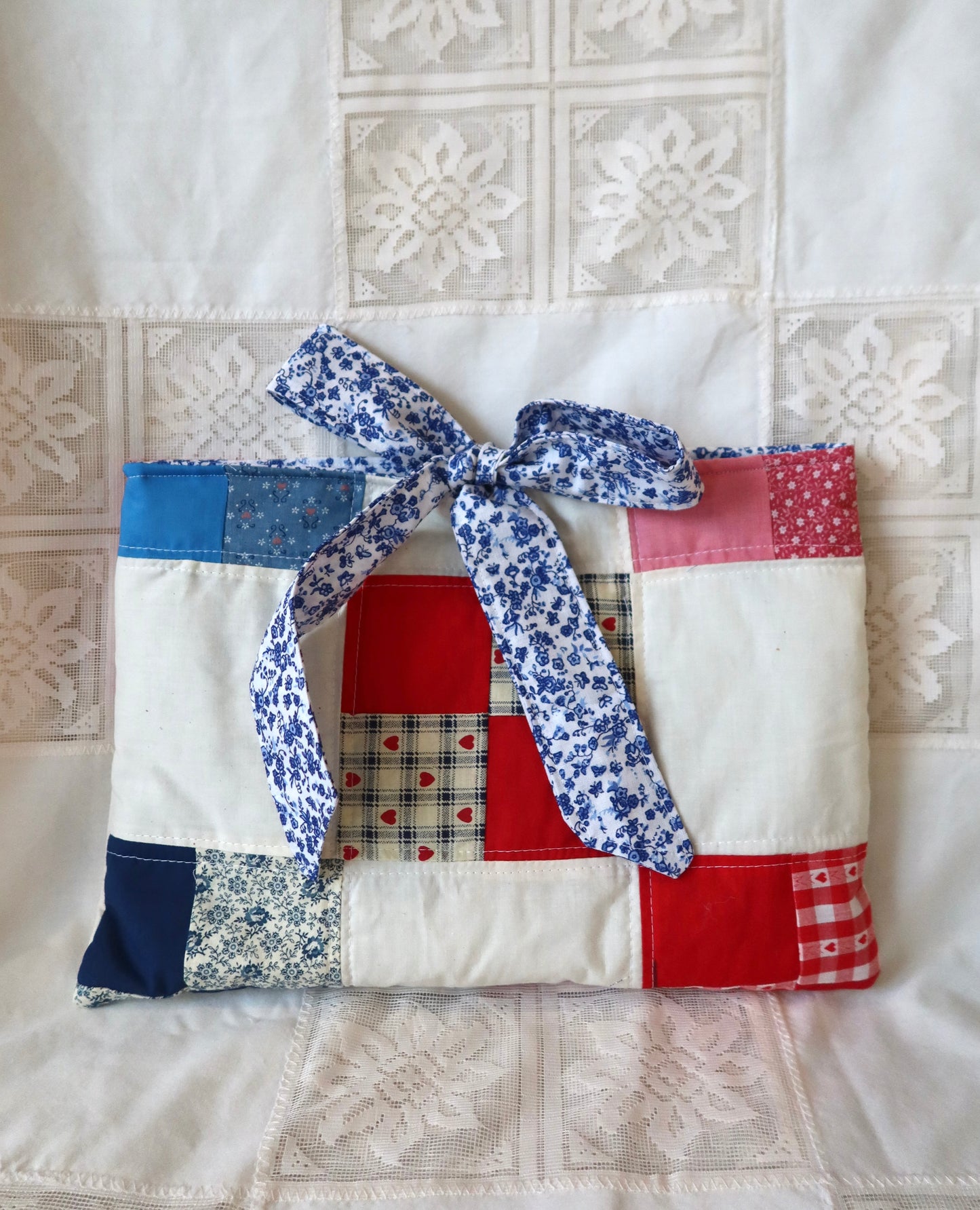 Red Patchwork Bible Sleeve