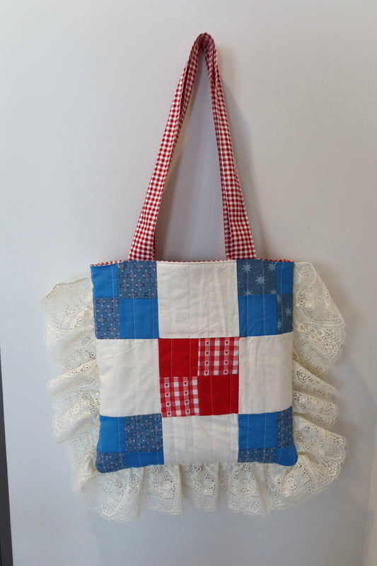 Ruffle Lace Tote Bag