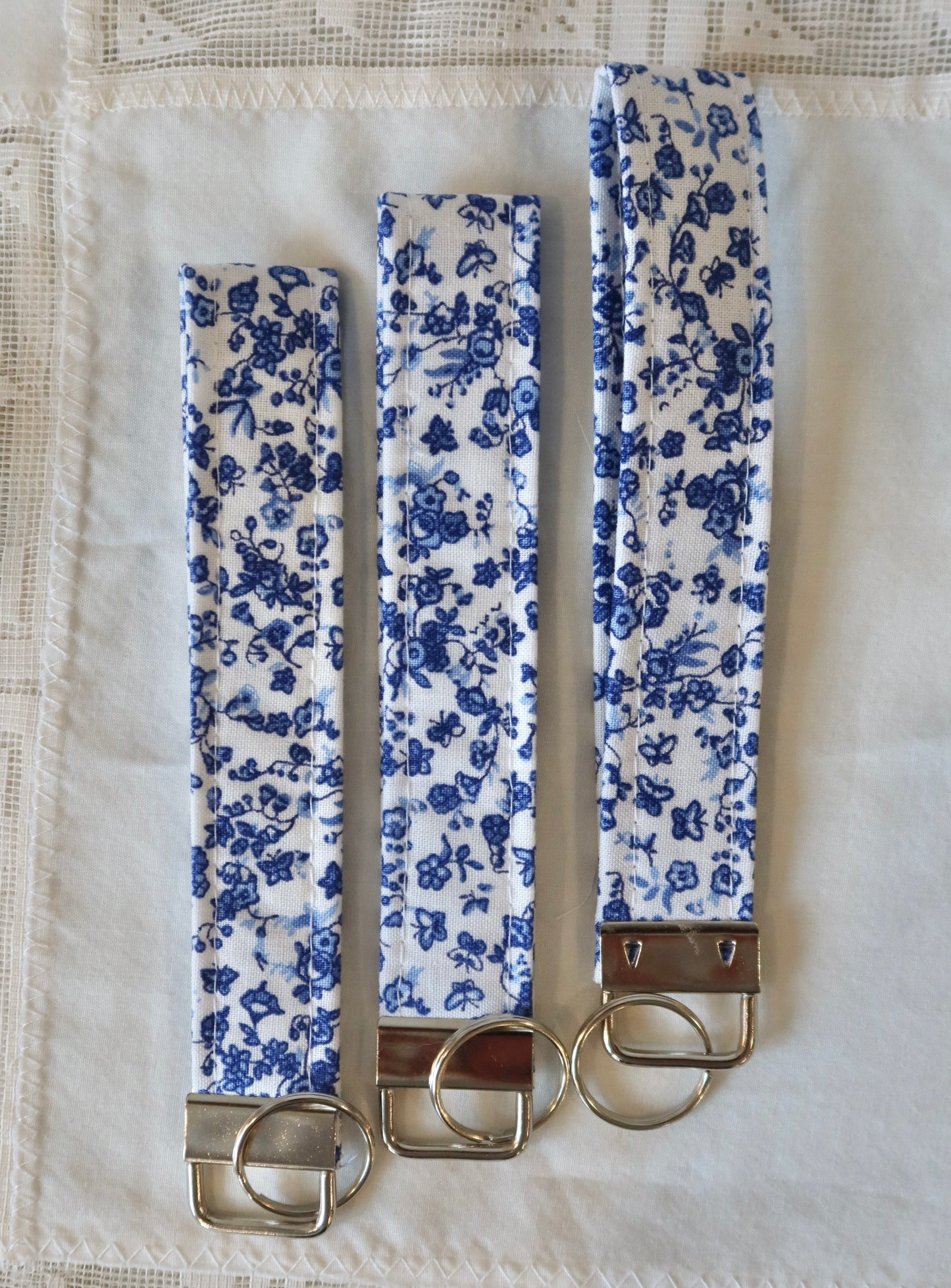 Ditsy Blue Keychain Wristlet