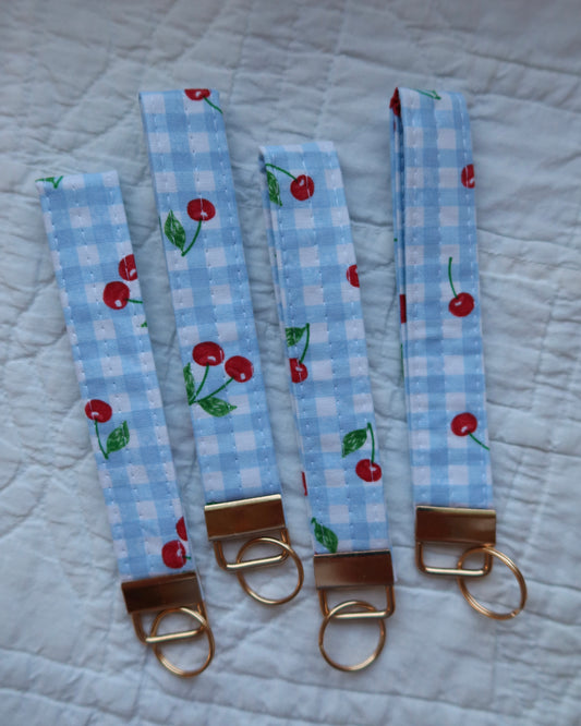 Cherry Keychain Wristlet