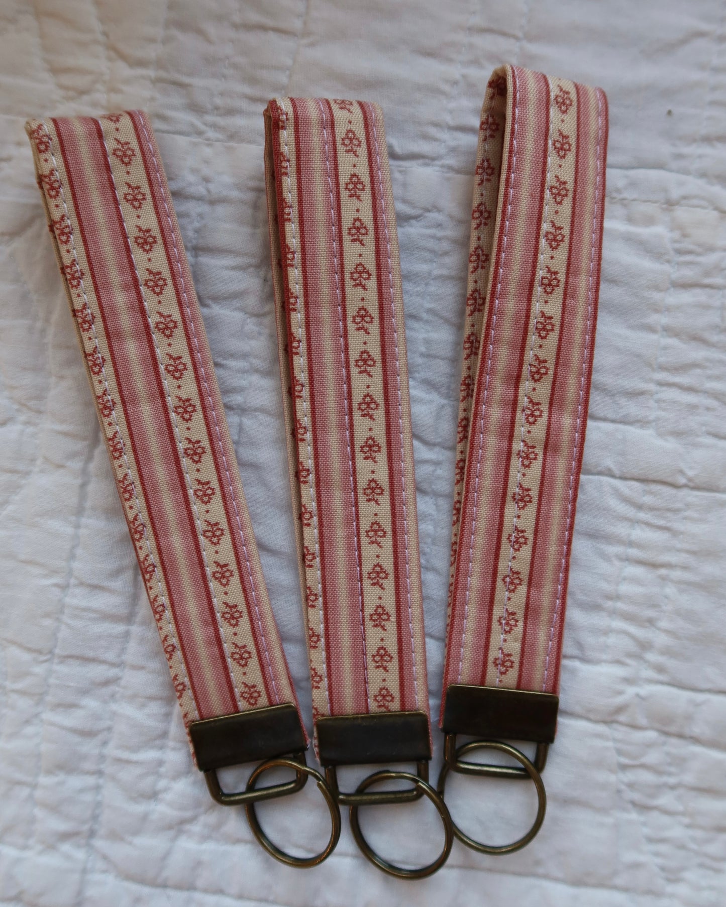 Vintage Pink Keychain Wristlet