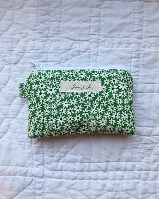 Green Daisy Keychain Wallet