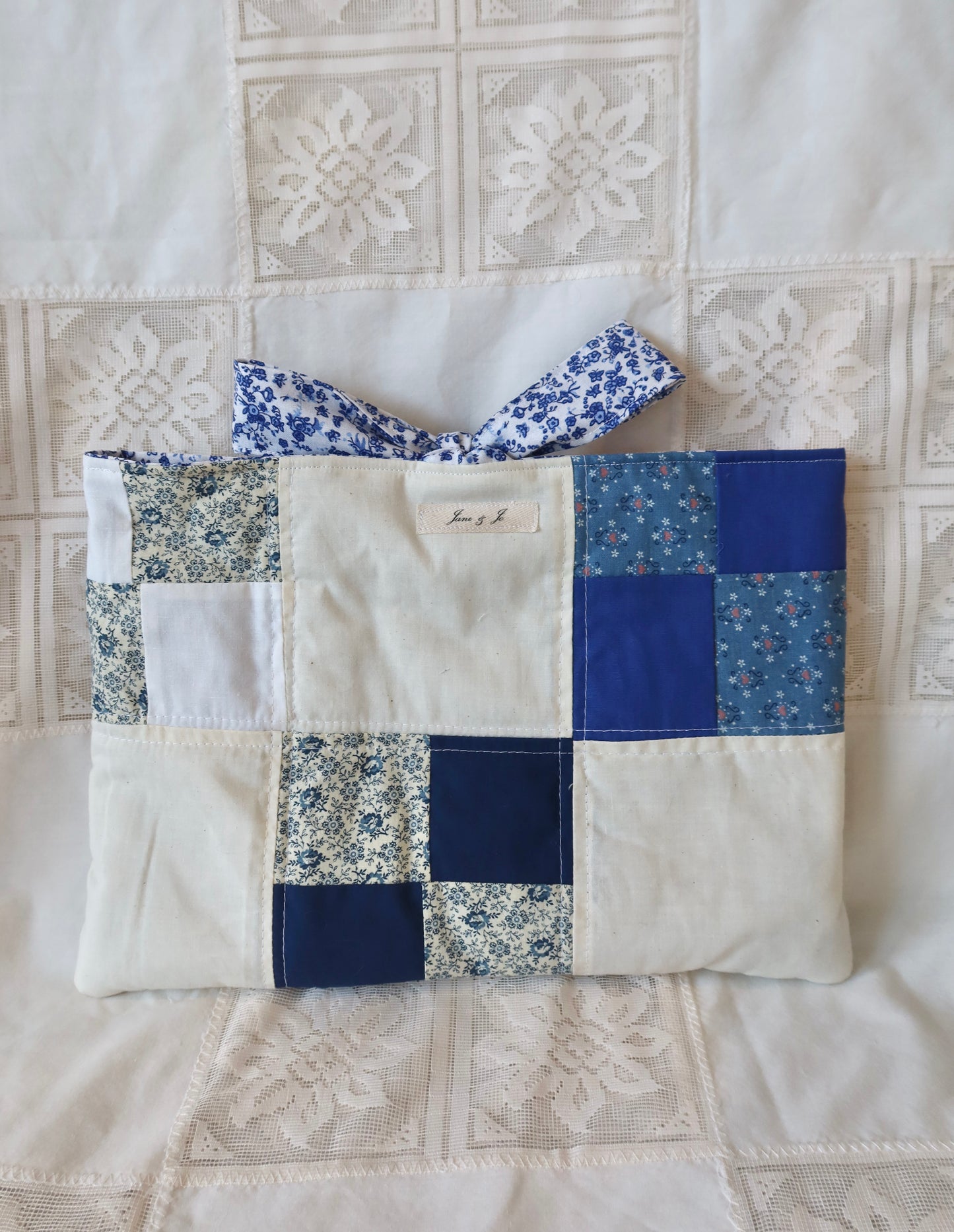 Blue Patchwork Bible Sleeve