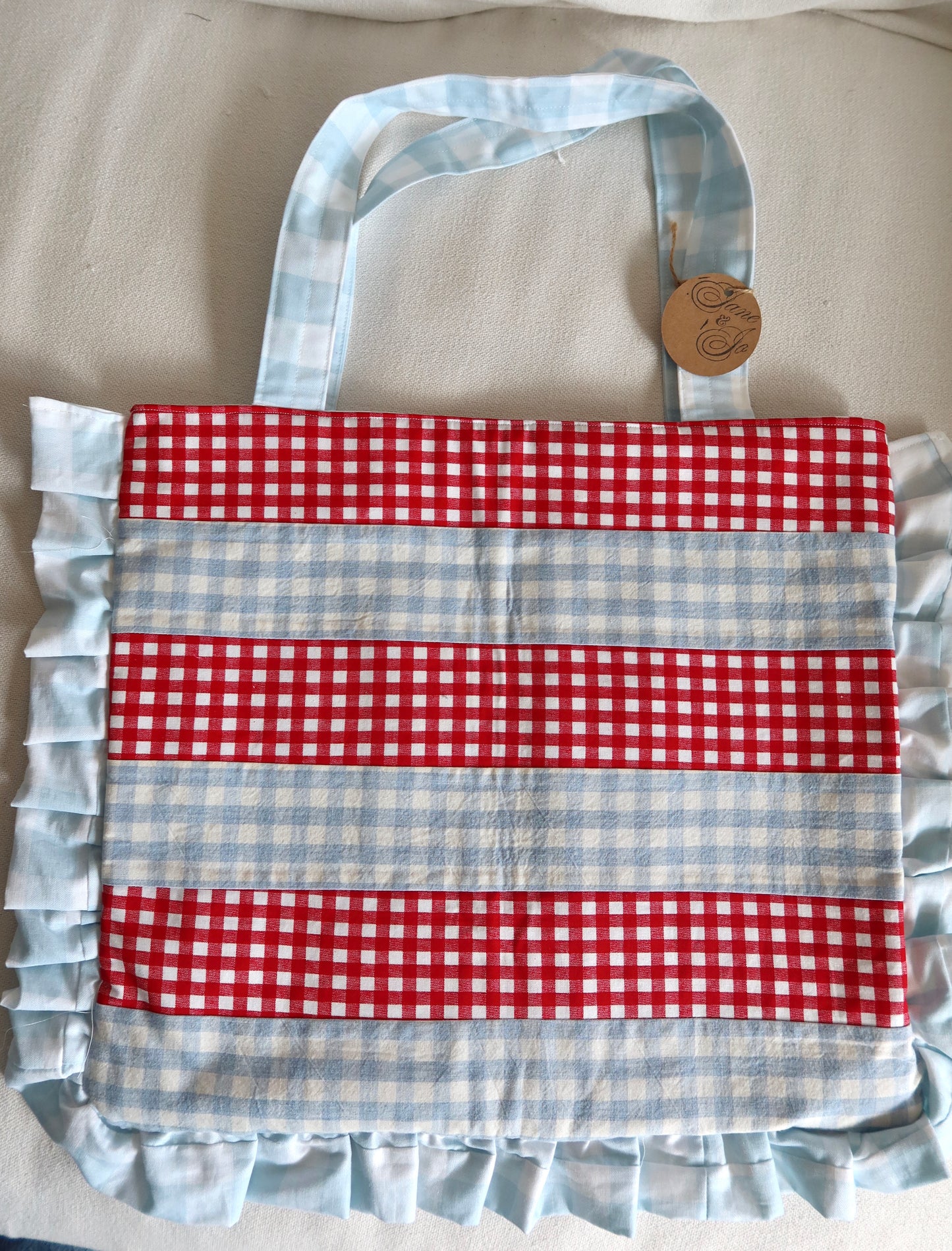 RWB Ruffle Tote Bag
