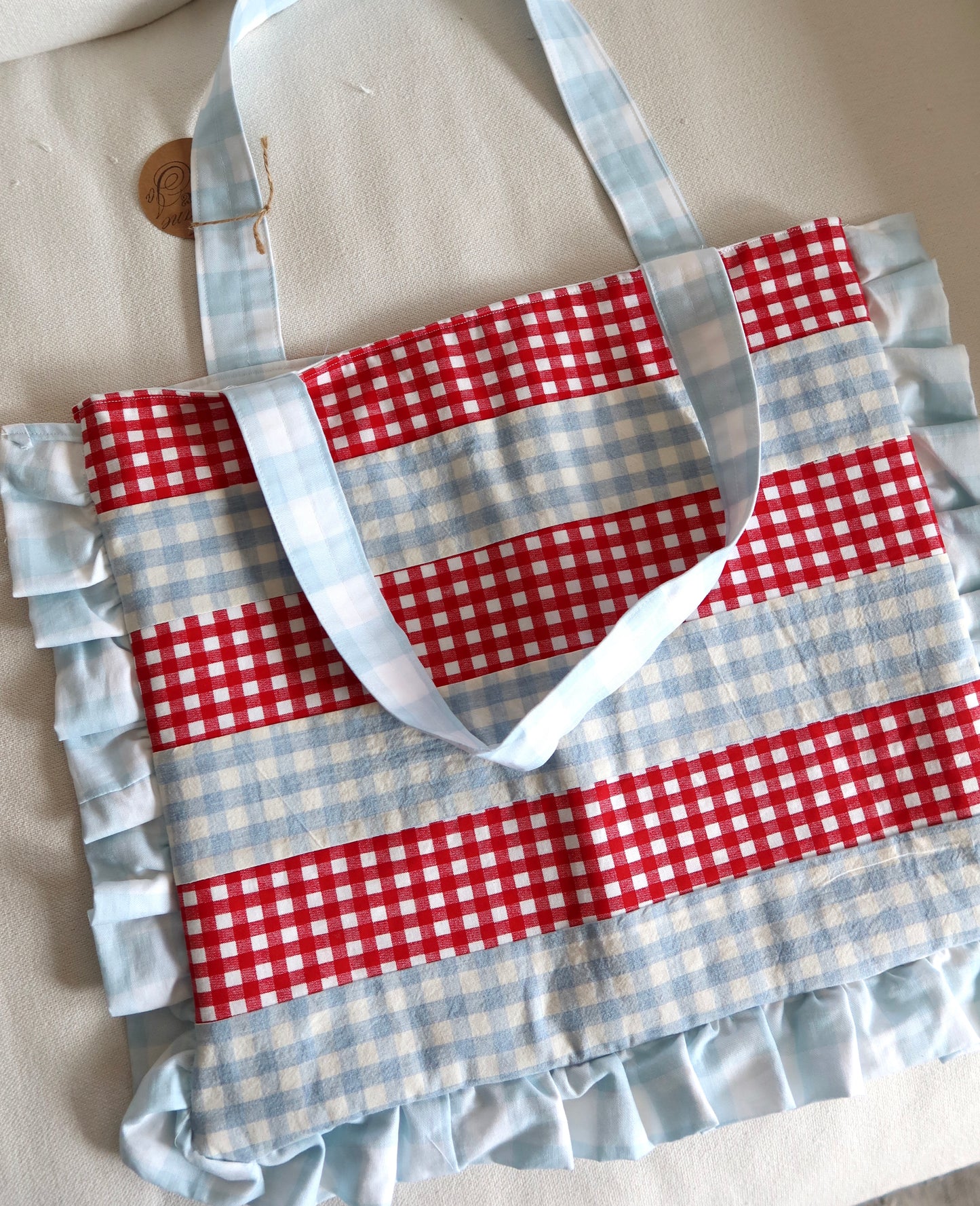 RWB Ruffle Tote Bag