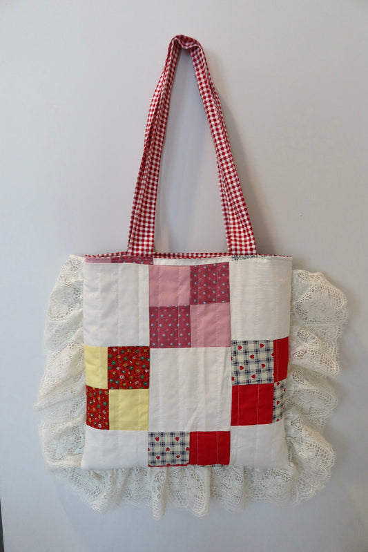 Ruffle Lace Tote Bag